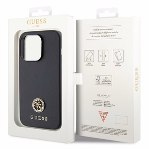 Guess GUHCP15LPS4DGPK iPhone 15 Pro 6.1" must/must hardcase Strass Metal Logo