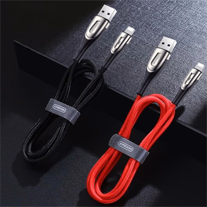 Joyroom Sharp Series S-M411 USB-A / Lightning 3A кабель 1.2m с индикатором зарядки - чёрный