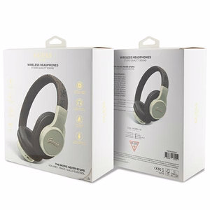 Guess GUBH604GEMW 4G Script Bluetooth juhtmevabad kõrvapealsed kõrvaklapid – pruunid