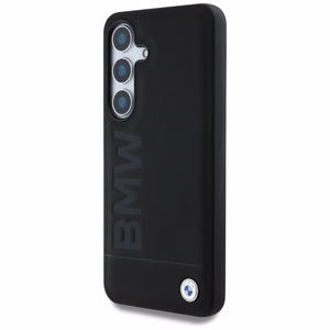 BMW Leather Big Wordmark Ümbris jaoks Samsung Galaxy S25 - must