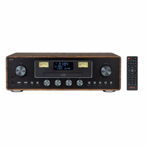 AKAI AM-100 RHAPSODY stereosüsteem, 30W RMS, Bluetooth 5.0, DAB+/FM, CD/USB, AUX, pruun/must