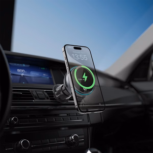 Blavec Car holder BHC-05 Qi2.2 25W magnetically detachable with induction charging and active cooling to airvent (BHC05-MWIB) black
