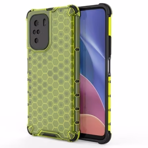 Honeycomb Case броневой чехол с TPU бампером для Xiaomi Redmi K40 Pro+ / K40 Pro / K40 / Poco F3 зелёный