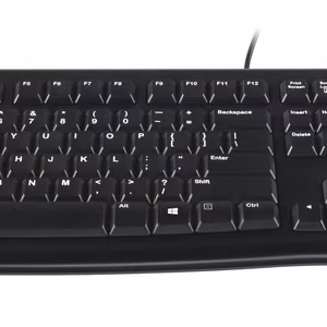 Logitech K120 Проводная клавиатура чёрная OEM US
