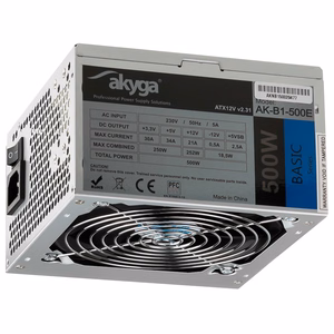 Akyga AK-B1-500E toiteplokk 500 W 20+4 pin ATX ATX hall