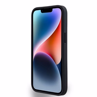 DKNY Leather Monogram Pattern Metal Logo MagSafe Ümbris jaoks iPhone 15/14/13 - Must