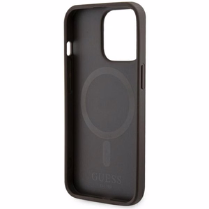 Guess GUHMP13LP4RPSW iPhone 13 Pro / 13 6.1" brown/brown hardcase 4G Printed Stripes MagSafe