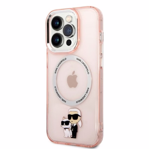 KARL LAGERFELD KLHMP14XHNKCIP IPHONE 14 PRO MAX 6.7 "ÜMBRIS ROOSA/ROOSA ICONIC KARL & CHUPETTE MAGSAFE