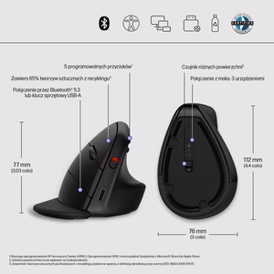 HP Wireless Mouse 920 Ergo Vertical must