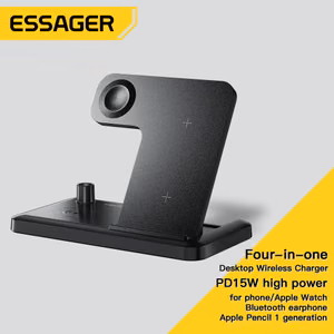Juhtmevaba laadija Essager JG 4in1 must 15W (iPhone / Apple Watch / Airpods / Pencil)