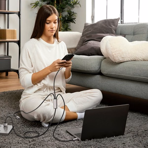 Tech-Protect UltraBoost 3in1 USB-A - Lightning / USB-C / micro USB 3.5A kaabel 1m - hall