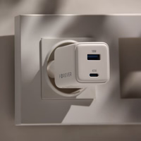 Forever TC-08-45AC GaN PD QC laadija 1x USB-C 1x USB 45W valge