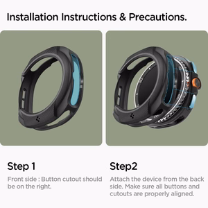 Spigen Liquid Air Ümbris jaoks Samsung Galaxy Watch 8 Classic 46mm - Must