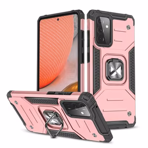 Wozinsky Ring Armor Case Kickstand Tough Rugged Cover for Samsung Galaxy A72 4G roosa