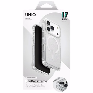 Uniq LifePro Xtreme Magclick Charging Ümbris jaoks iPhone 17 Pro - Clear-Glitter