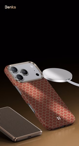 Benks Magnetic Armor Air Armor Grid Kevlar Ümbris Metal Frame 600D (0070) jaoks Iphone 17 Pro Max oranž