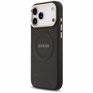 GUESS ümbris jaoks IPHONE 17 Pro Max compatible with MagSafe GUHMP17XPSAMSECK (PU W/ Peony Hot Stamp) must