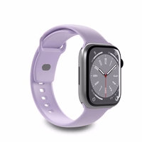 Puro Icon Silicone Strap jaoks Apple Watch 42 / 44 / 45 / 49 mm - Lavender (2 pcs.)