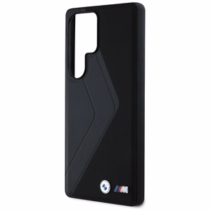 BMW Leather Oversized Stripes MagSafe ümbris jaoks Samsung Galaxy S25 Ultra - must