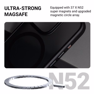 Crong Hybrid Frost MAG MagSafe ümbris seadmele iPhone 16, must