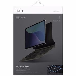 Uniq Venno Pro магнитный смарт-чехол с клавиатурой iPad Air 10.9" (2020/2022) / Pro 11" (2021/2022) / Air 11" (2024/2025/2026) - черный