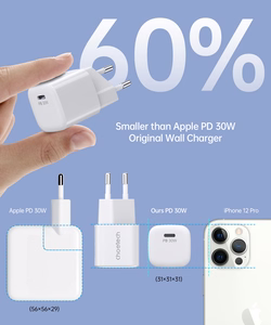 Charger CHOETECH GaN USB Type-C: 30W, PD