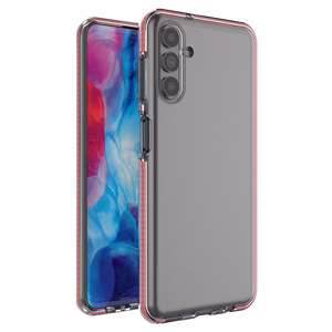 Kevadine kate Samsung Galaxy A13 5G heleroosa värvi raamiga geelkate Samsung Galaxy A13 5G jaoks