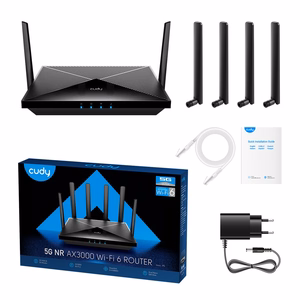 Cudy P5 juhtmevaba ruuter Gigabit Ethernet kahesageduslik (2.4 GHz / 5 GHz) 5G must