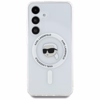 Ümbris Karl Lagerfeld Button Karl Head Printed Logo MagSafe Samsung Galaxy S25 valge