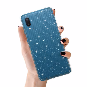 Crystal Glitter Ümbris jaoks Samsung Galaxy A02 Hõbedane