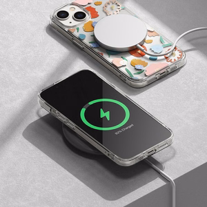 Ringke Fusion Design soomustatud ümbrise kate geelraamiga iPhone 14 Plus läbipaistev (lilleline) (FD637E31)