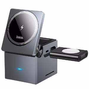 Juhtmevaba charging station Hoco 3in1 (CQ8) (MagSafe) (Phone; Pods; Watch) 15W must