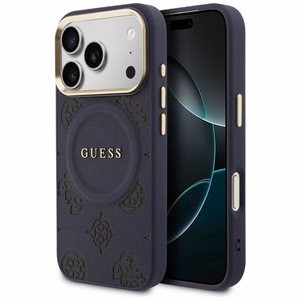 Guess Peony Hot Stamp MagSafe Ümbris for iPhone 17 Pro - sinine
