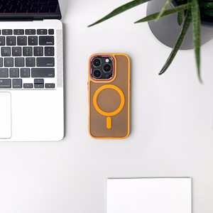 Magnetic Collection MagSafe iPhone 16 Pro Max Ümbris - oranž