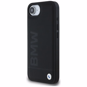BMW Leather Hot Stamp iPhone 16e Ümbris - Must