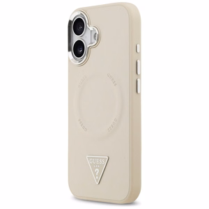 GUESS ümbris jaoks IPHONE 17 compatible with MagSafe GUHMP17SPSDTSCME (PU W/ Triangle Logo) beige