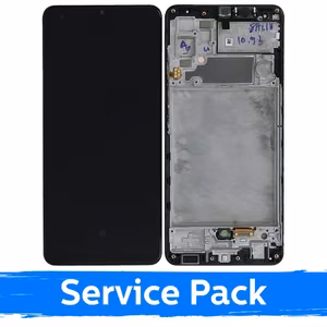 LCD Ekraan Ühildub Samsung A325 A32 4G Must Koos Frame (Service Pack)