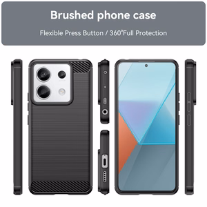 Carbon Ümbris jaoks Xiaomi Redmi Note 13 Pro+ - must