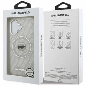 Karl Lagerfeld IML Karl Head Logo MagSafe iPhone 17 Ümbris - Hall