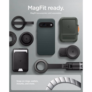Spigen Liquid Air Mag MagSafe ümbris mudelile Google Pixel 11 Pro XL, tumeroheline