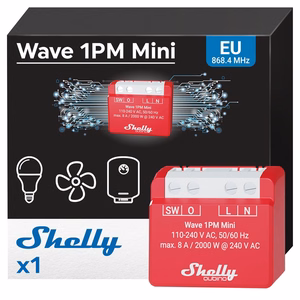 Shelly Wave 1PM Mini LR nutikas Z-Wave relee