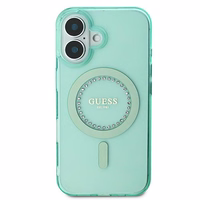 Guess IML Rhinestones MagSafe iPhone 16 Plus Ümbris - Roheline
