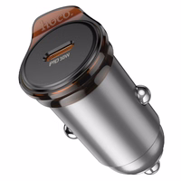 Car laadija Hoco USB C QC PD 30W NZ16 metall hall