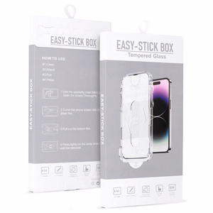 Full Glue Easy-Stick Box karastatud klaas iPhone XS Max, must