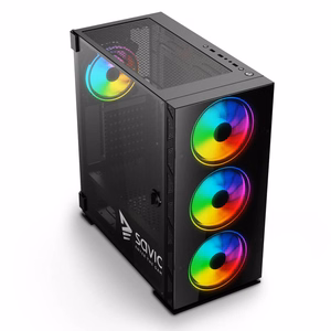 SAVIO Prime X1 ARGB Glass arvutikorpus, must