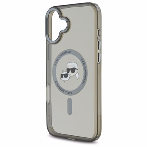 Karl Lagerfeld IML Metal Karl&Choupette Head MagSafe Ümbris jaoks iPhone 16 Plus - must