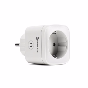 FORCELL F-ENERGY EU02 Smart Plug 230V with WiFi, programmer and Tuya/Amazon Alexa support - valge