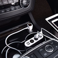 Car socket splitter Hoco Z13 with 2 USB port and 3 plugs