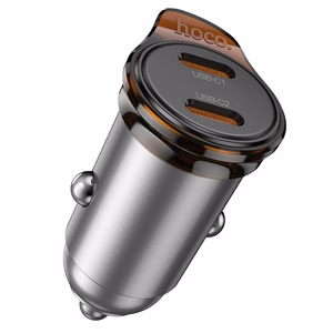 Car Laadija Hoco 2 x USB C PD QC3.0 45W NZ16B metal hall