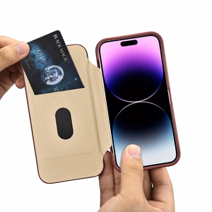 iCarer CE Premium Leather Folio Case iPhone 14 Pro Magnetic Flip Leather Folio Case MagSafe Red (WMI14220714-RD)